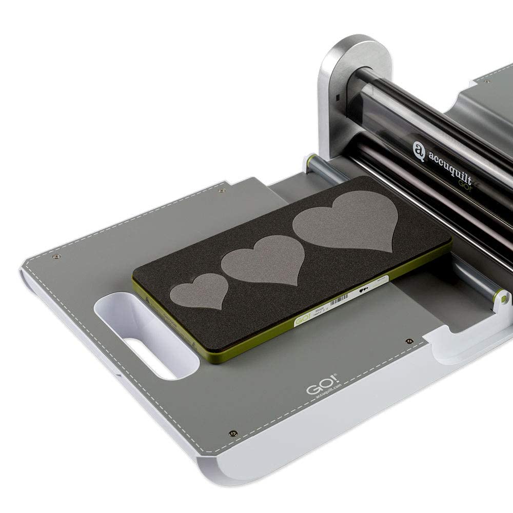 AccuQuilt GO! Fabric Cutting Dies; Heart 2-inch; 3-inch &#x26; 4-inch
