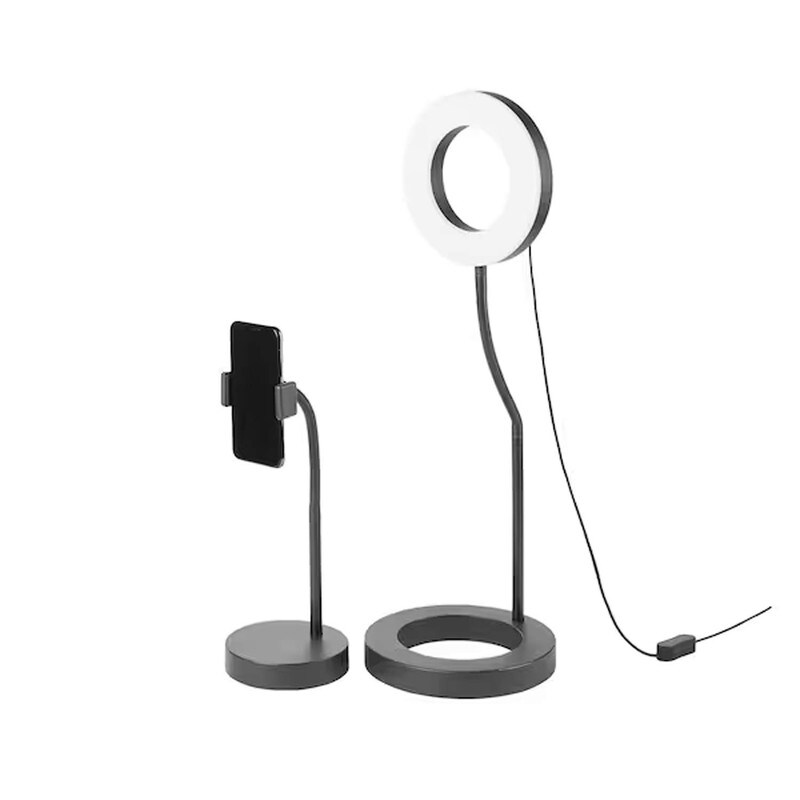 LED Ring Lamp with Phone Holder Adjustable Light
