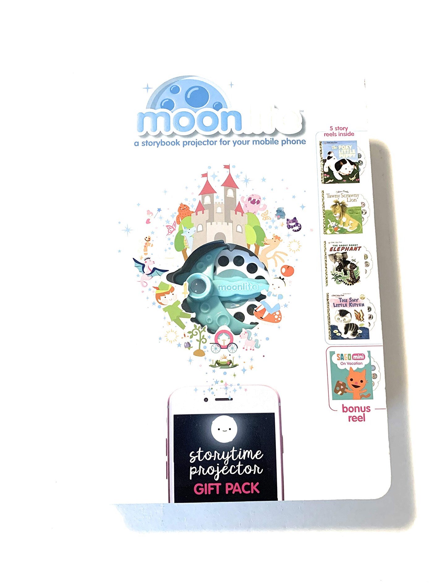 Moonlite Gift Pack - Storybook Projector for Smartphones with 5 Stories