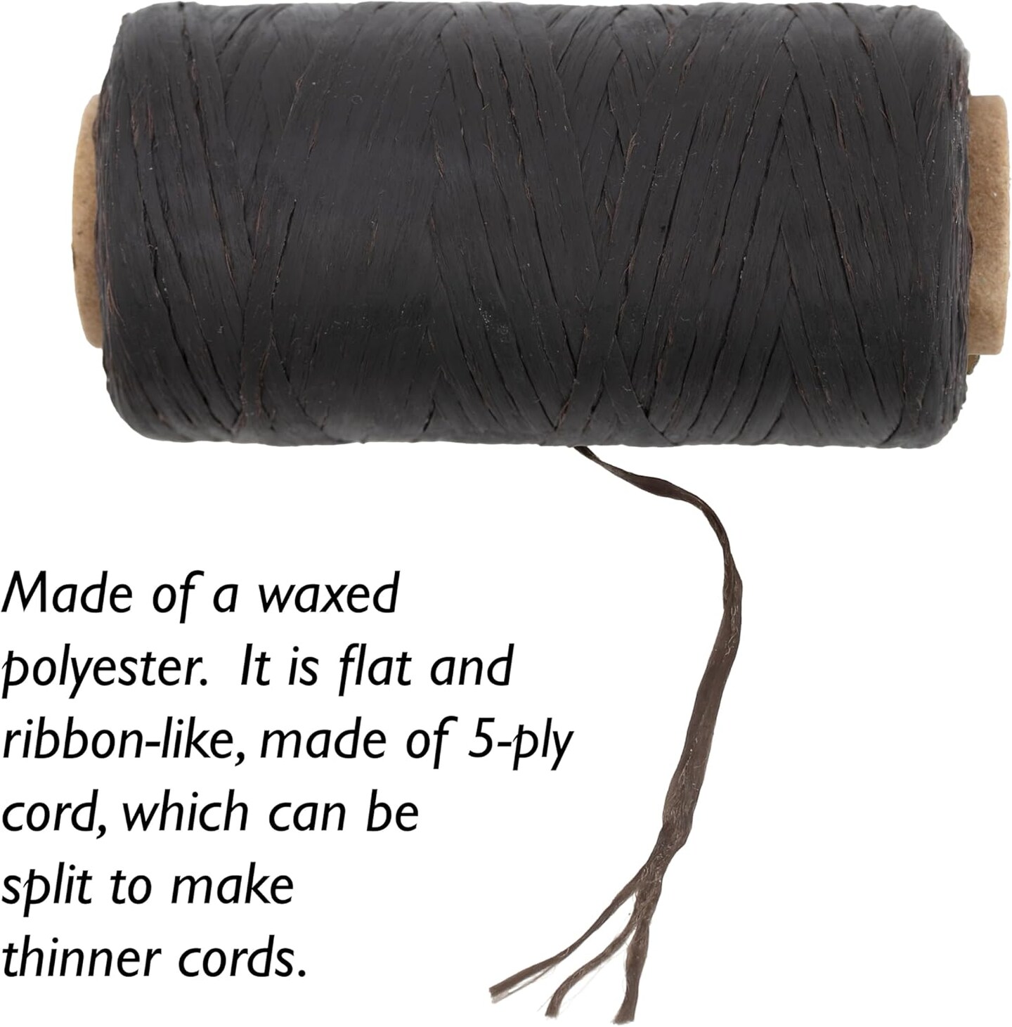The Beadsmith Artificial Sinew Waxed Thread – Flat Polyester Craft String