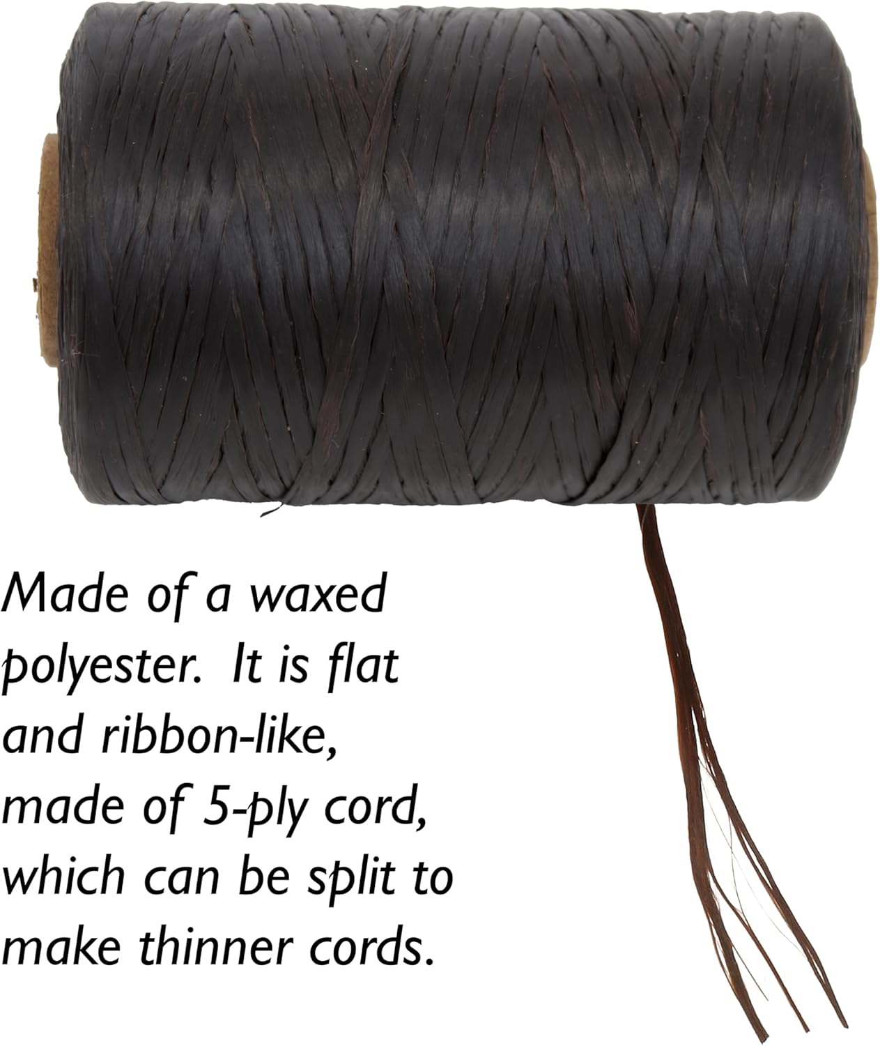 The Beadsmith Artificial Sinew Waxed Thread – Flat Polyester Craft String