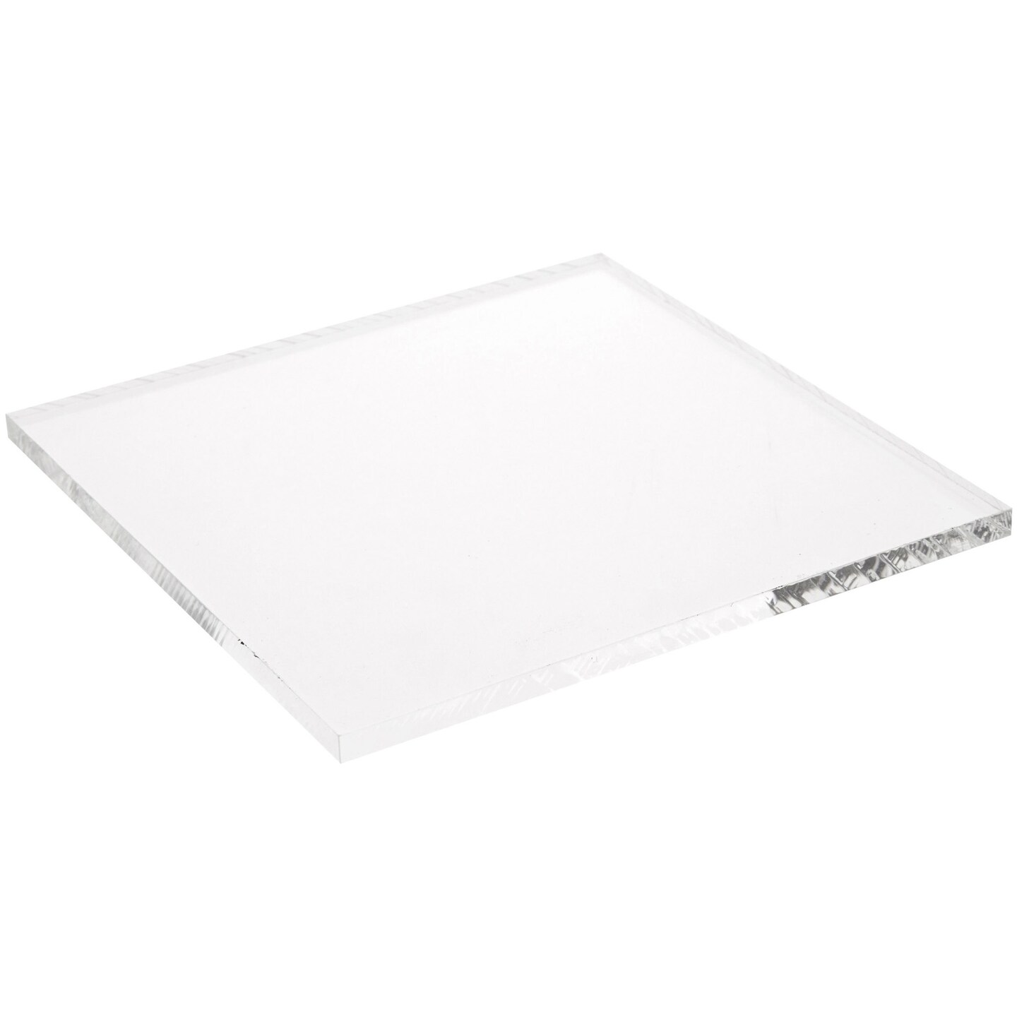 Plymor Clear Acrylic Square Standard-Edge Display Base, 5" W x 5" D x 0.25" H