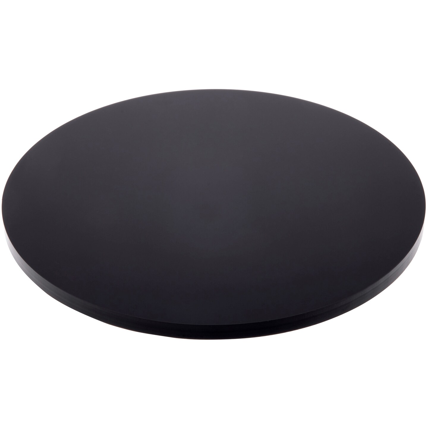 Plymor Black Acrylic Round Standard-Edge Display Base, 8" W x 8" D x 0.375" H