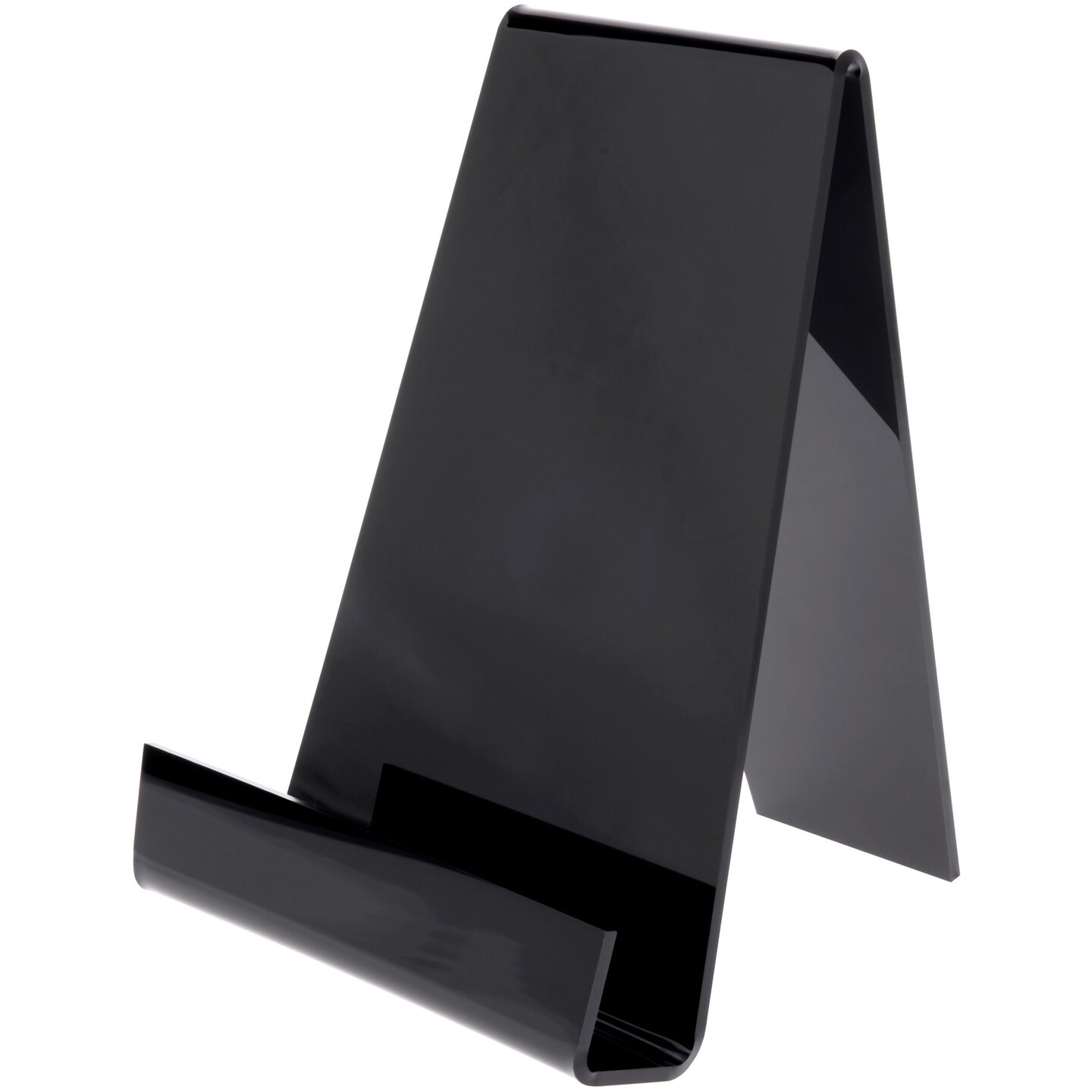Plymor Black Acrylic Book Easel with 1.875" Ledge With Lip, 8.25" W x 8" D x 10.75" H