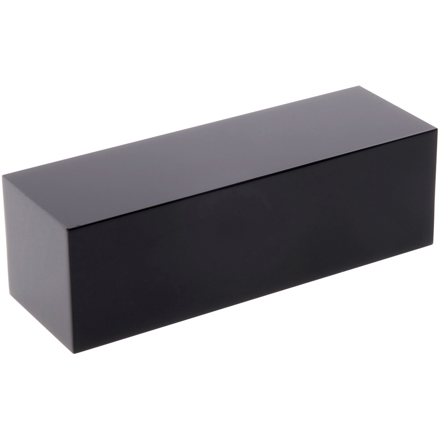 Plymor Black Polished Acrylic Rectangular Display Block, 1" H x 1" W x 3" D