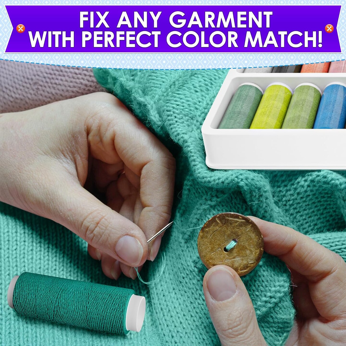 Sewing Machine Thread Set - 39 Colors Polyester Thread for Sewing