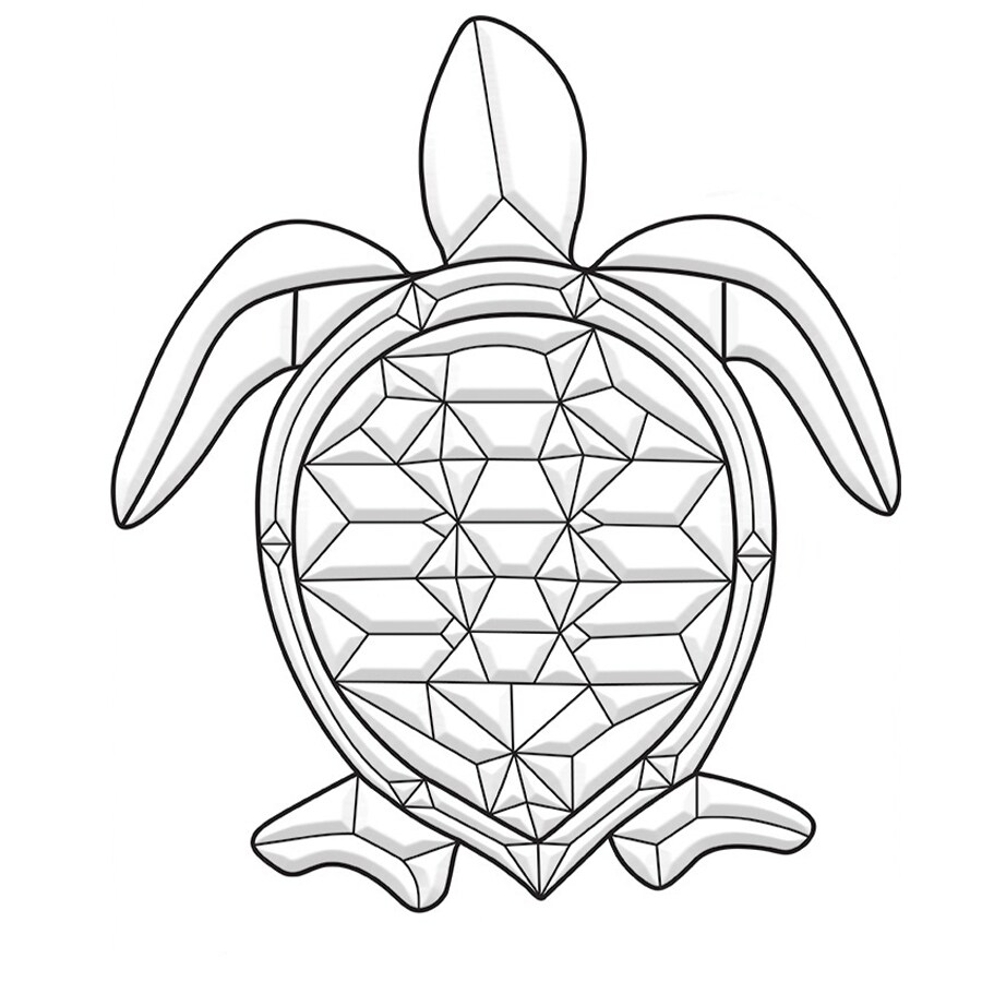 7-7/8"x9" Exquisite Clear Glass Sea Turtle Bevel Cluster EC306