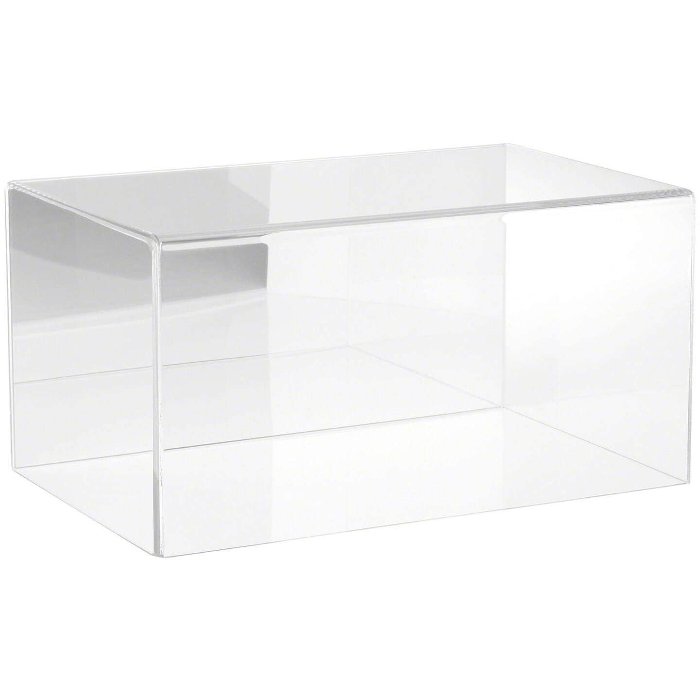 Plymor Clear Acrylic Display Case with Hardwood Base, 16" W x 10" D x 8" H