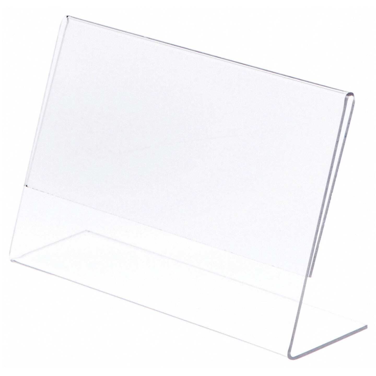 Plymor Clear Acrylic Sign Display / Literature Holder (Angled), 8.5" W x 5.5" H