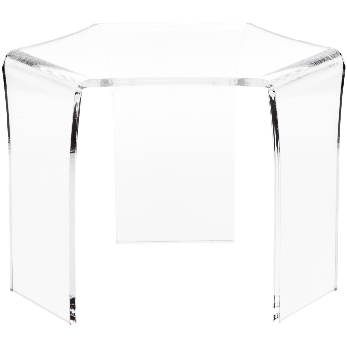 Plymor Clear Acrylic Tri-Leg (6 Sided) Display Riser, 6.25" H x 8.75" W x 7.5" D
