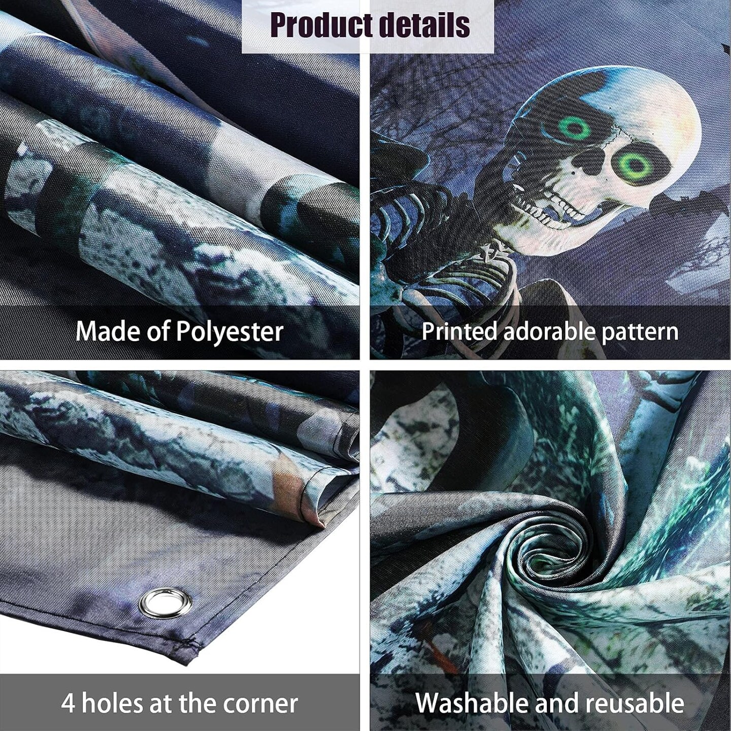 Halloween Door Cover Decorations (Multicolor) 70.87"L x 35.43"W