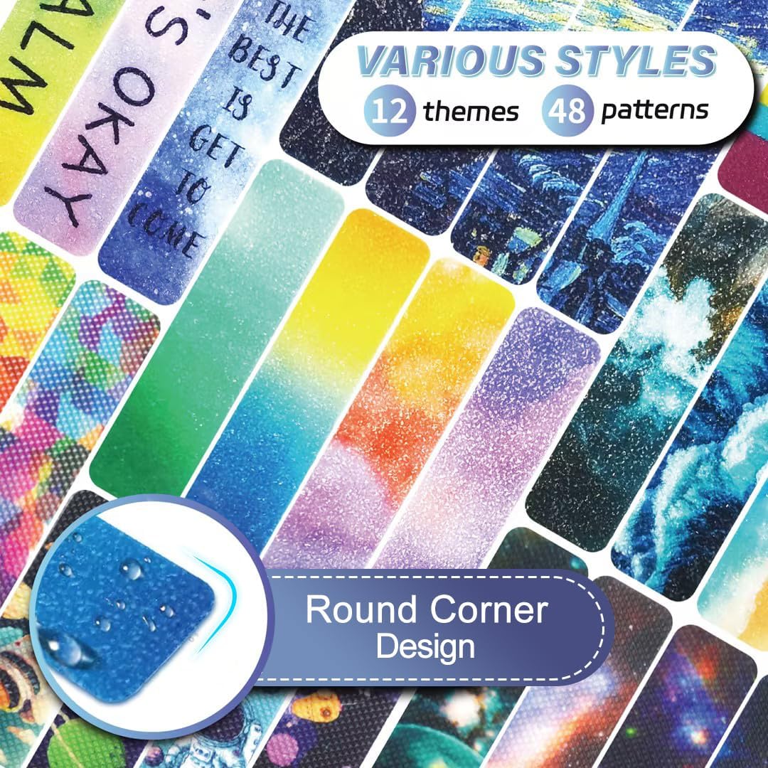 48 Pieces Unique Sensory Stickers for Anxiety Relief Items(2 Textured Surface Fidget)
