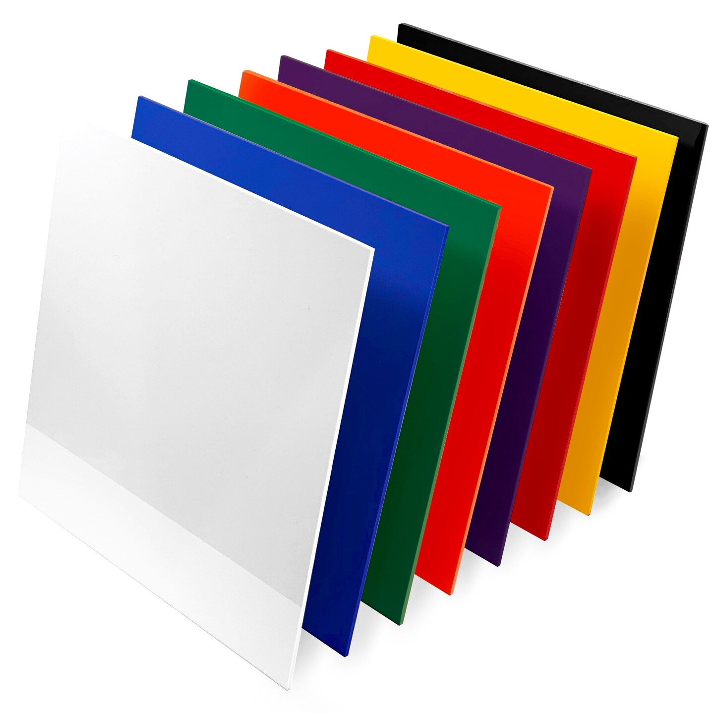 Cast Acrylic in a Variety of Solid Opaque Colors, 2.6mm (1/8th Inch), CO2 Laser & Glowforge Performance Series Ready, Craft Closet Brand, 12x12, 12x19, 12x6,