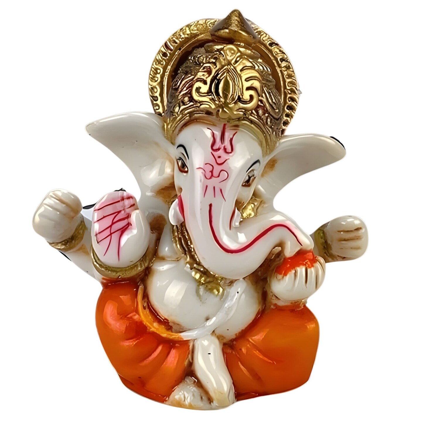1 Ct Acrylic Car Ganesha Statue Idol Showpiece God of Luck and Success Ganpati Figurine for Home Decoration and Car Dashboard Housewarming Pooja Diwali Decoration