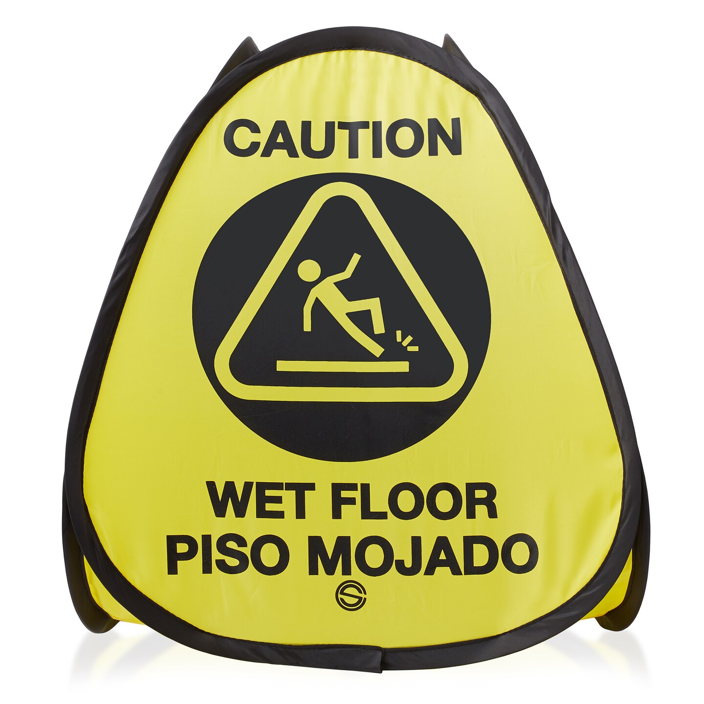 Dryser 3-Pack 16&#x22; Pop-up Caution Wet Floor Signs -&#xA0;Yellow&#xA0;4-Sided English/Spanish Warnings