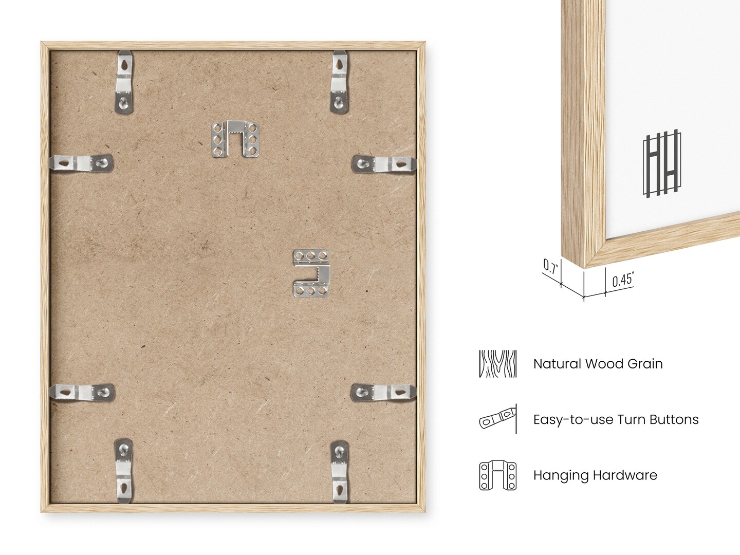 Haus and Hues Oak Wood Gallery Wall Picture Frames 10 Pack