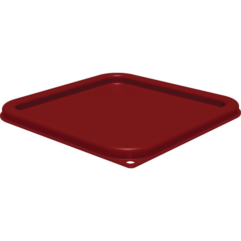 Carlisle 9 in. x 9 in. x 0.63 in. Squares Food Storage Container Lid - Red
