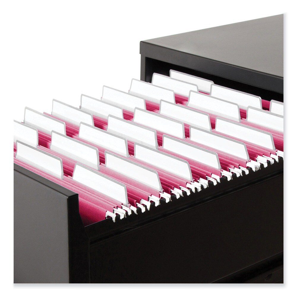 Smead 1/3-Cut Colored Hanging File Folders with ProTab Kit - Red/Letter Size (1-Kit)