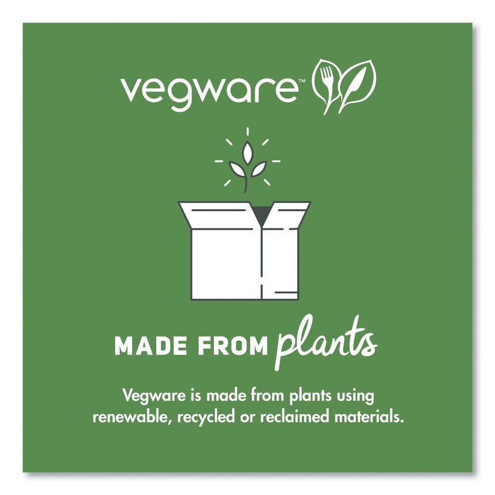 Vegware 9 x 9 x 3 Nourish Molded Compostable Sugarcane Fiber Takeout Containers - White (200/Carton)