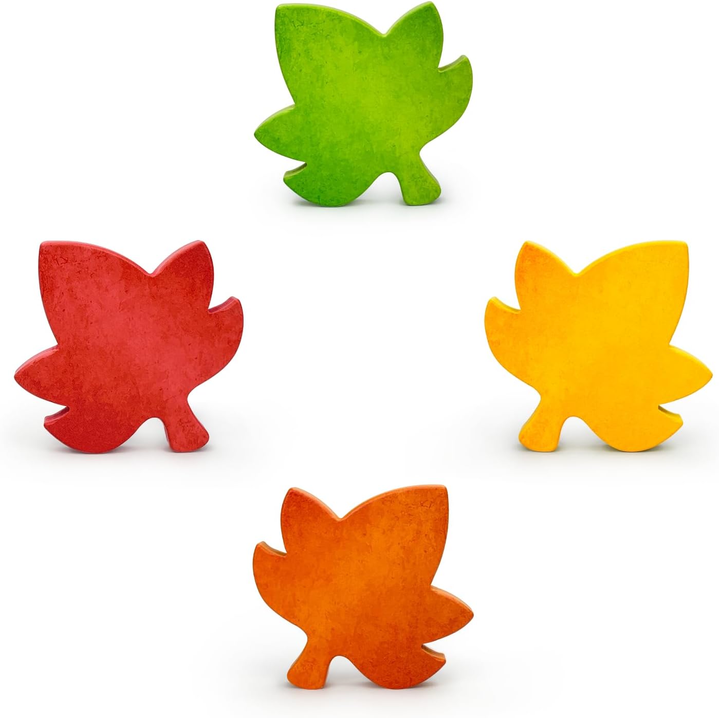 4 PCS Wooden Fall Maple Leaf Table Decor – Farmhouse Autumn Harvest Decorations for Thanksgiving Centerpiece, Tiered Tray, Mantel, Shelf, Office, Kitchen & Home Seasonal Decor Signs