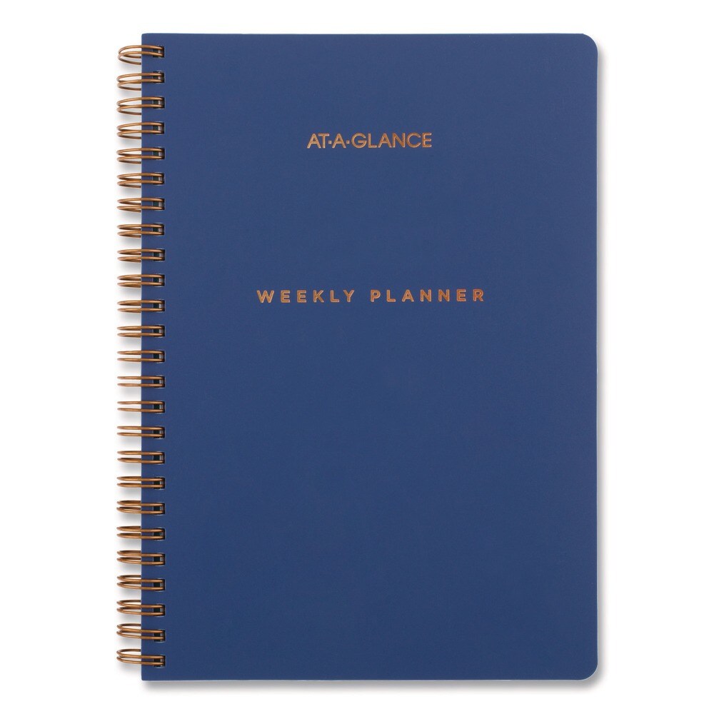 AT-A-GLANCE 12-Month (Jul 2025-Jun 2026) Signature Lite Academic Weekly Monthly Planner - Blue Cover