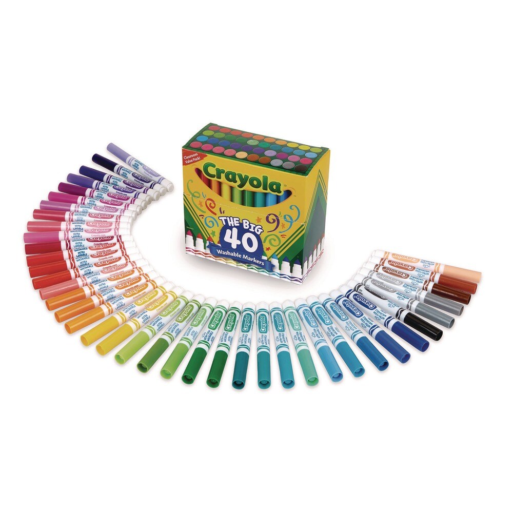 Crayola Ultra-Clean Broad Bullet Tip Washable Markers - Assorted Colors (1-Set)