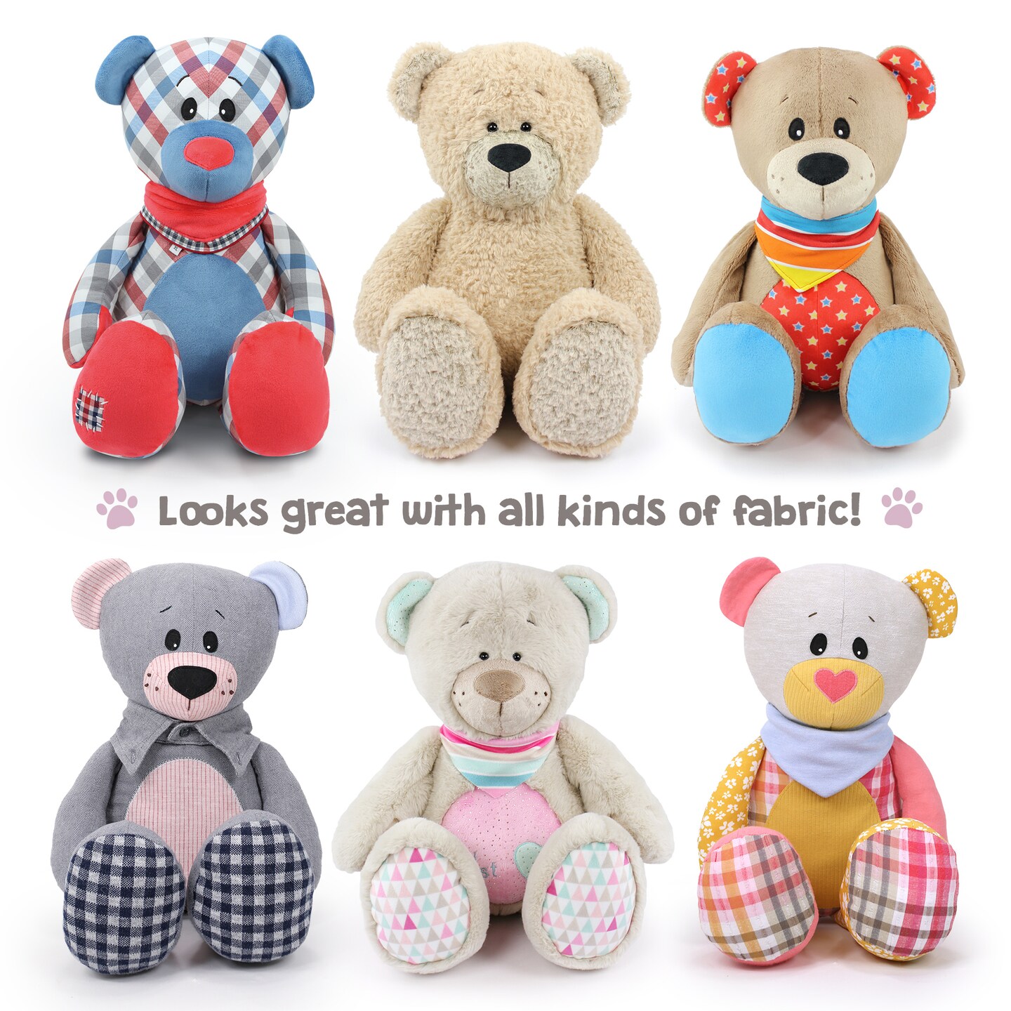 kullaloo JOSHI Bear Paper Sewing Pattern with Video Tutorial - Sew Your Own Memory Bear