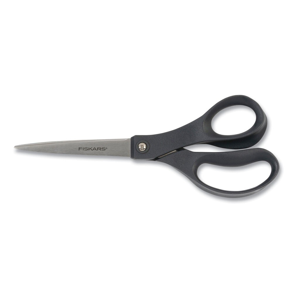 Fiskars 8 in. Long 3.75 in. Cut Length Straight Handle Everyday Scissors - Black