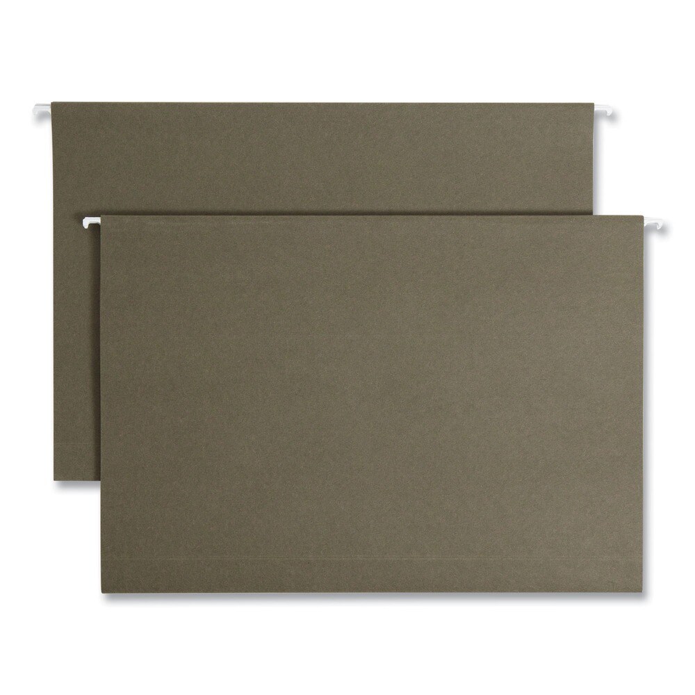Smead 2 in. Capacity Legal Size Box Bottom Hanging File Folders - Standard Green (25/Box)