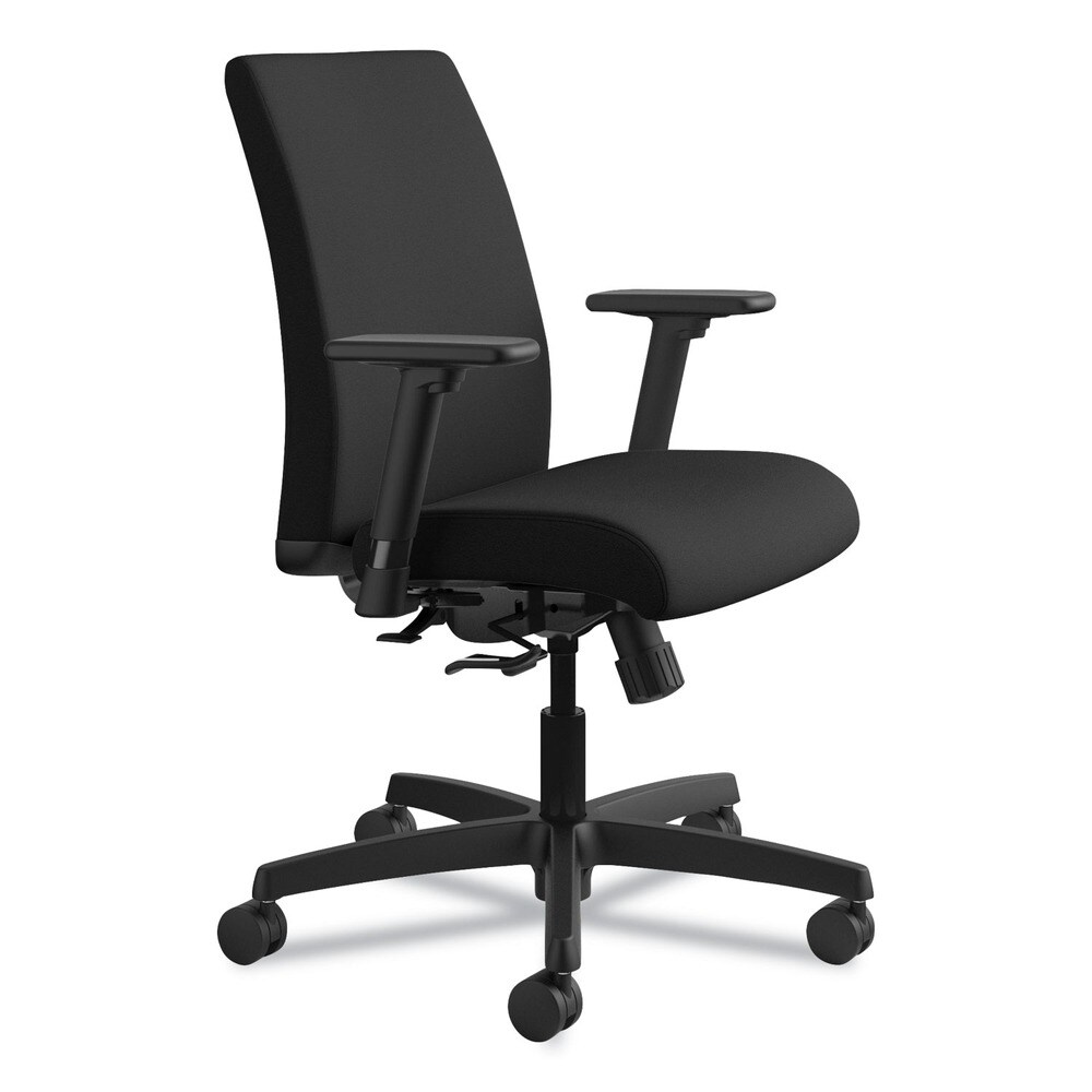 HON Ignition Series 17 in. to 21.5 in. Seat Height Fabric Low-Back Task Chair - Black