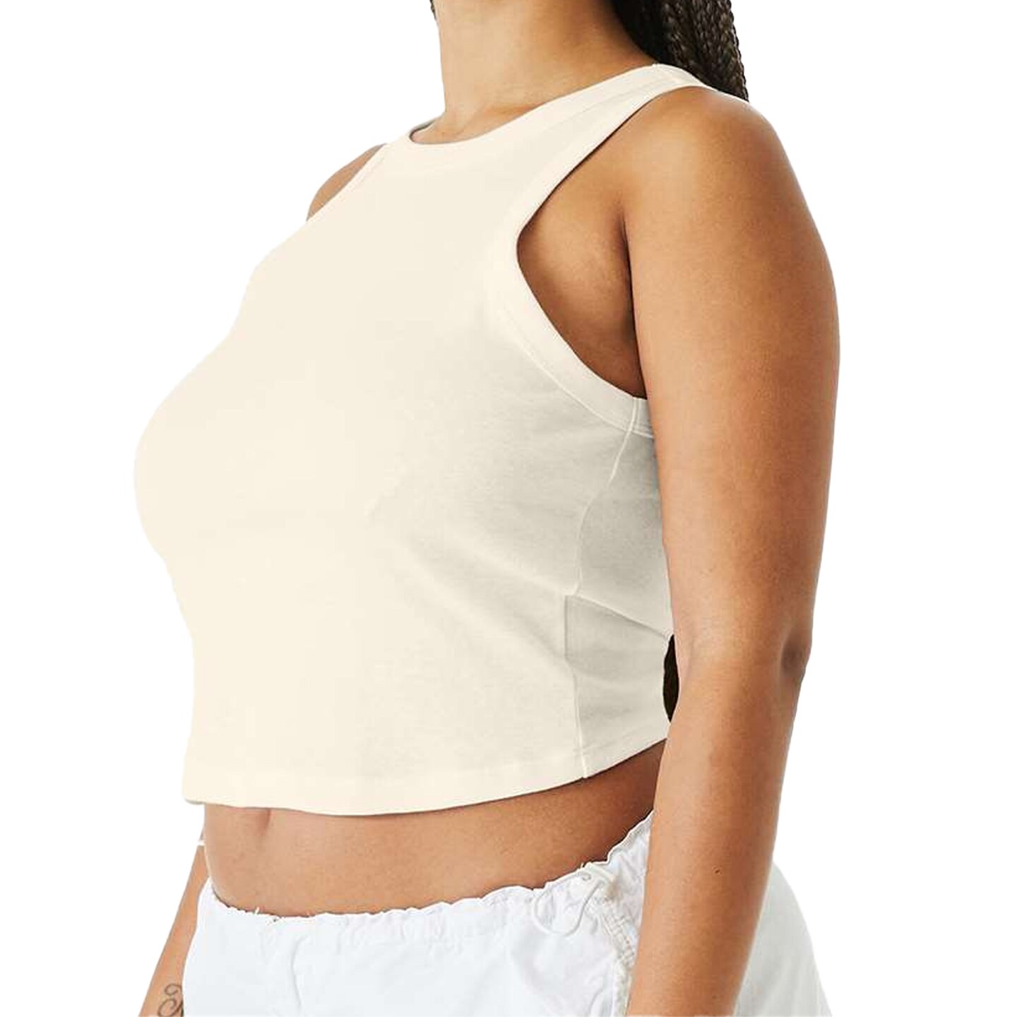 BELLA + CANVAS Women's Micro Rib Racer Tank Top, Sleeveless Fitted Basic Tank