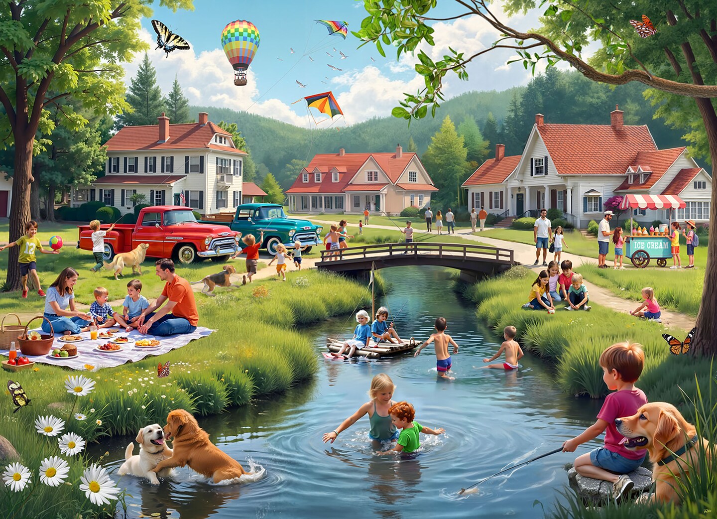 Summertime Memories 1000 Piece Jigsaw Puzzle - Nostalgic Puzzle