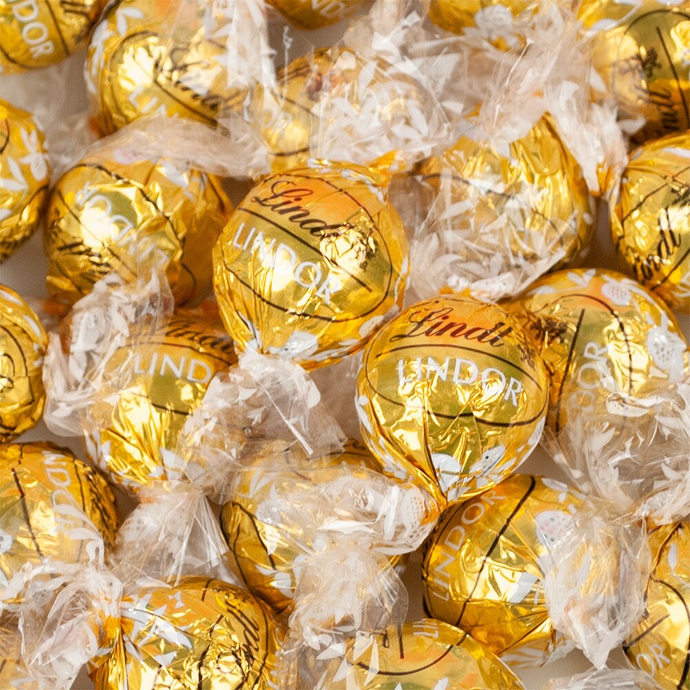 54ct Rose Gold Neapolitan Bulk Individually Wrapped Lindor Candy Truffles For Candy Bowls, Goodie Bags, Dessert Tables, Gifts For Guests & More (24oz Bag)