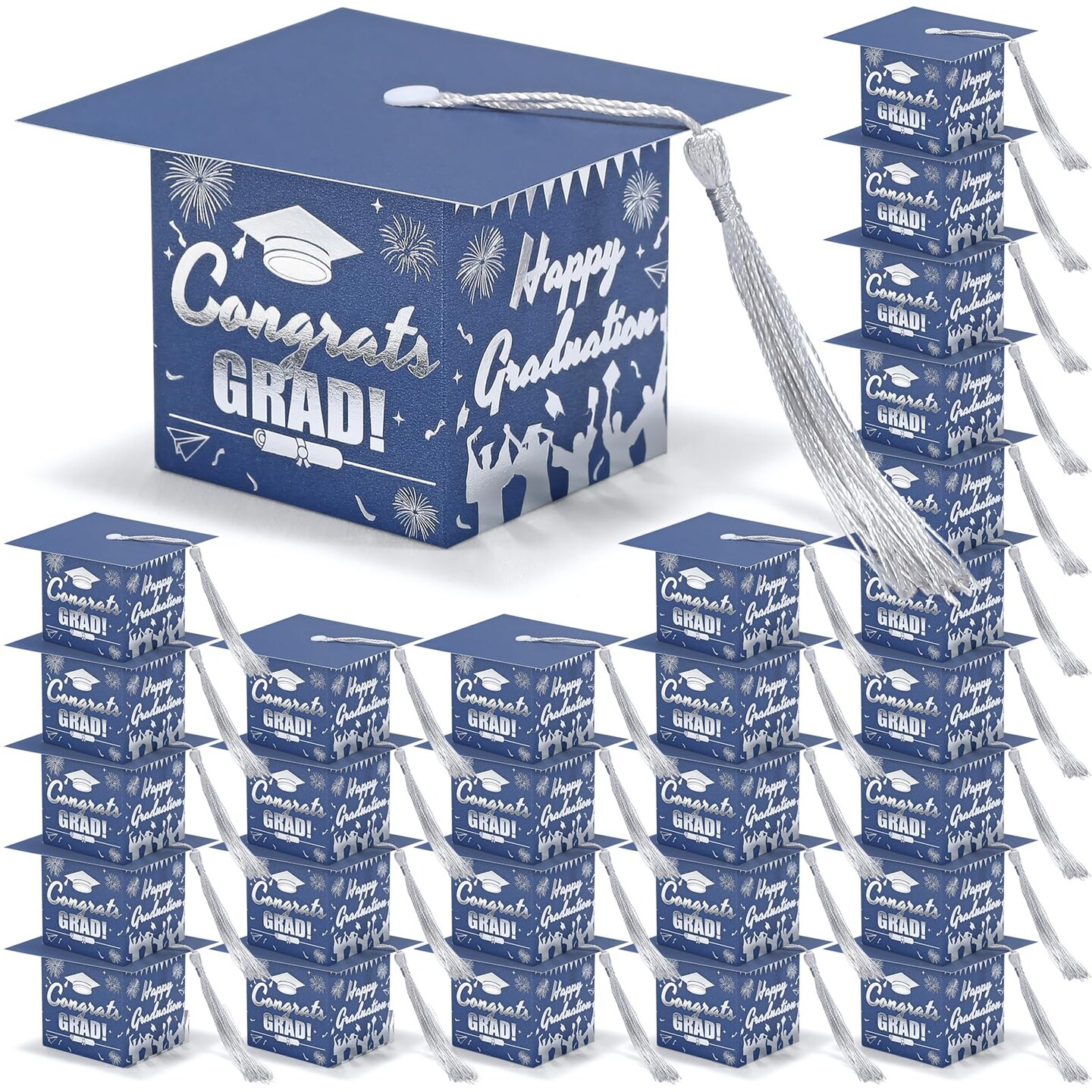 36 Pack Mini Graduation Cap Gift Boxes with Tassel, Class of 2026 ...