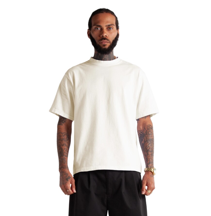 カットソー(長袖/七分) 1LDK SELECT - COOME  CROPPED TOP OFF WHITE Cropped 7.5 oz. Max Heavyweight T-Shirt, Color: Off White, Size