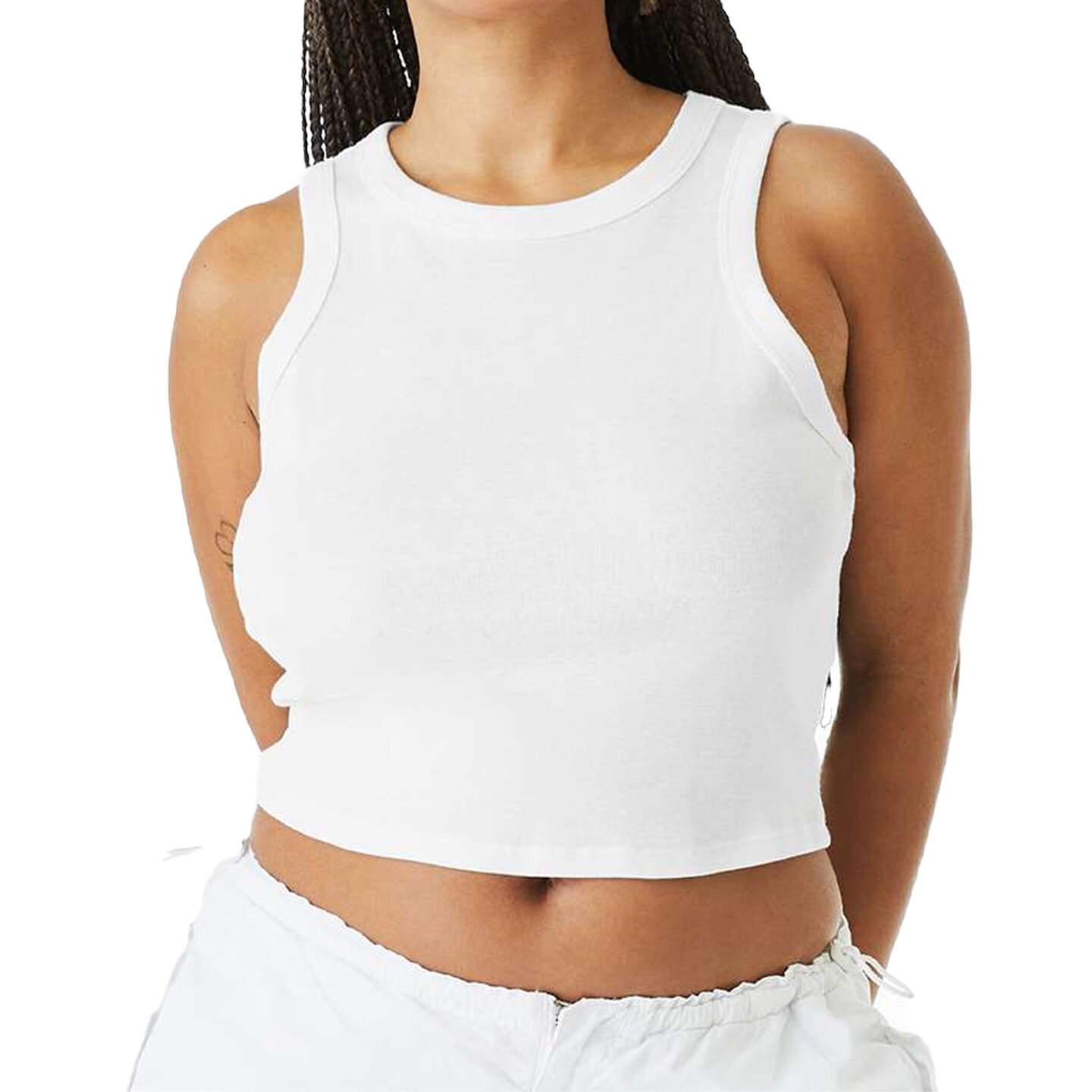 BELLA + CANVAS Women's Micro Rib Racer Tank Top, Sleeveless Fitted Basic Tank