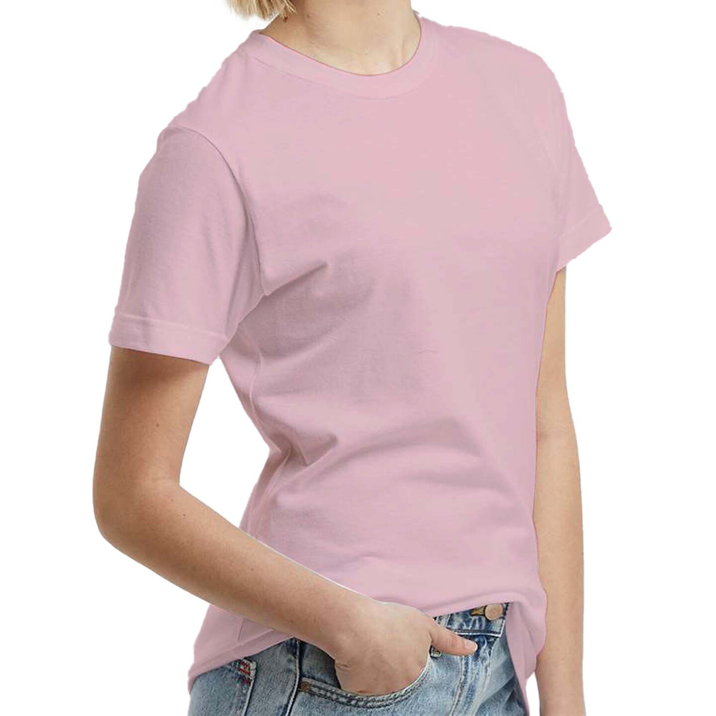 Tultex Women's Fine Jersey T-Shirt, Short Sleeve Crewneck Blank Tee for Crafts
