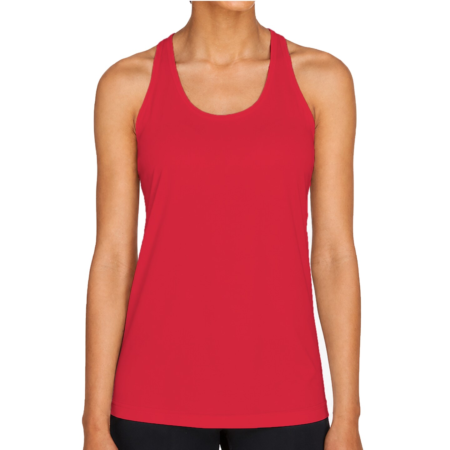 Team 365 Women's Zone Performance Racerback Tank, Athletic Gym Polyester Tank Top