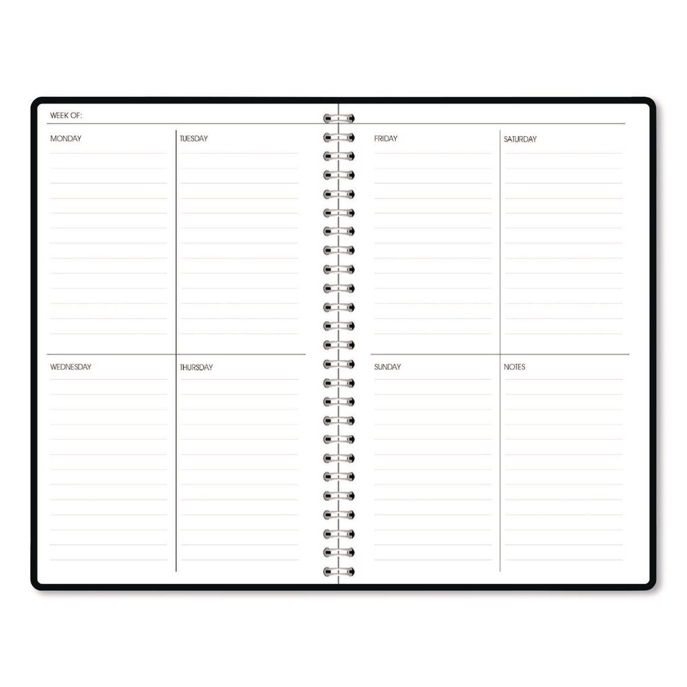 House of Doolittle Recycled Non-Dated Monthly/Weekly Cherry Blossoms Planner - Black/White Cover