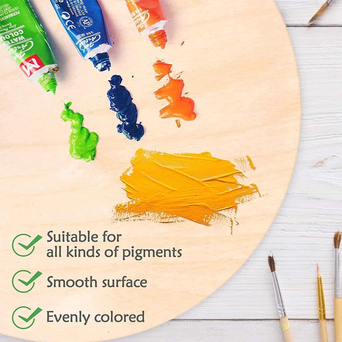 Unfinished Wood Oval Slices for Crafts, 15 Pcs - Natural Wood Ovals, 150 * 100 * 2mm