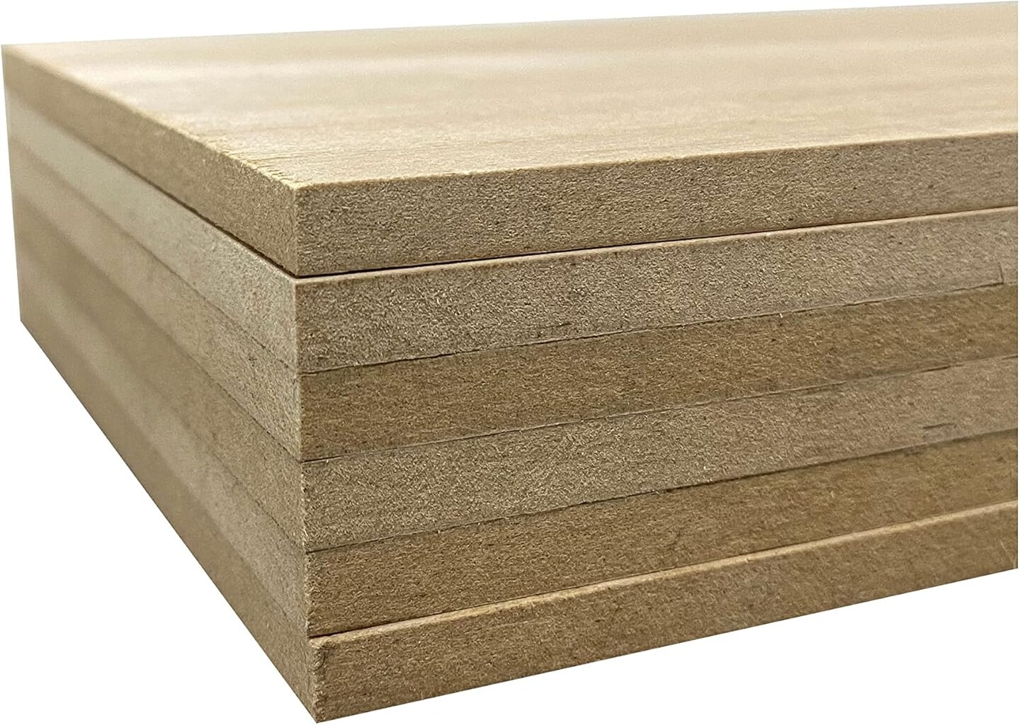 6 Pack Veneered MDF Double Sided Paulownia Wood,MDF Core,6.4mm 1/4th Inch, 5"x15"