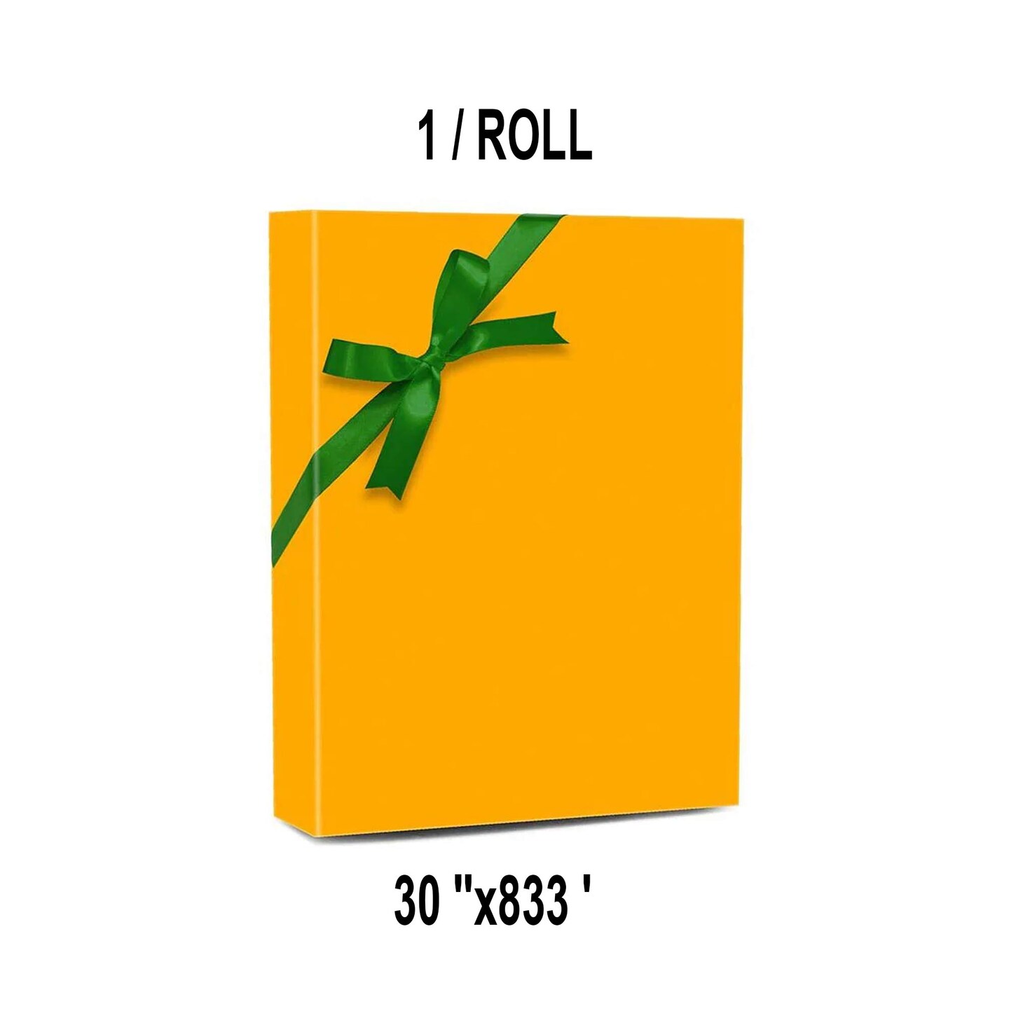 Premium Solid Gift Wrap 30" x 833' 60 lbs for Maximum Coverage