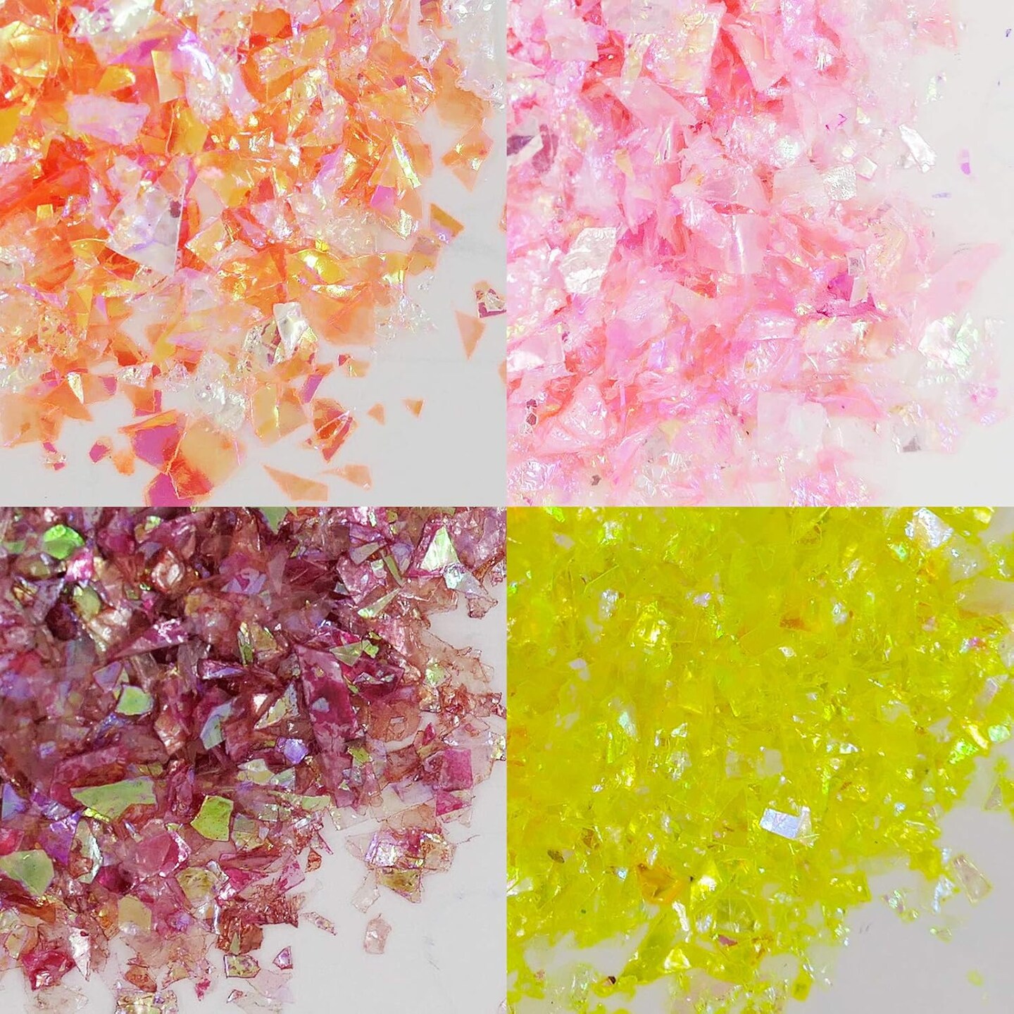 14 Colors Resin Chunky Glitter Flakes Irregular Iridescent Sparkles Glitters Confetti Craft Supplies
