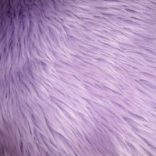 1 Yard Lilac Faux Fur Fabric 60 Inch Wide Luxury Shaggy Plush Fabric for Crafts & Decoration