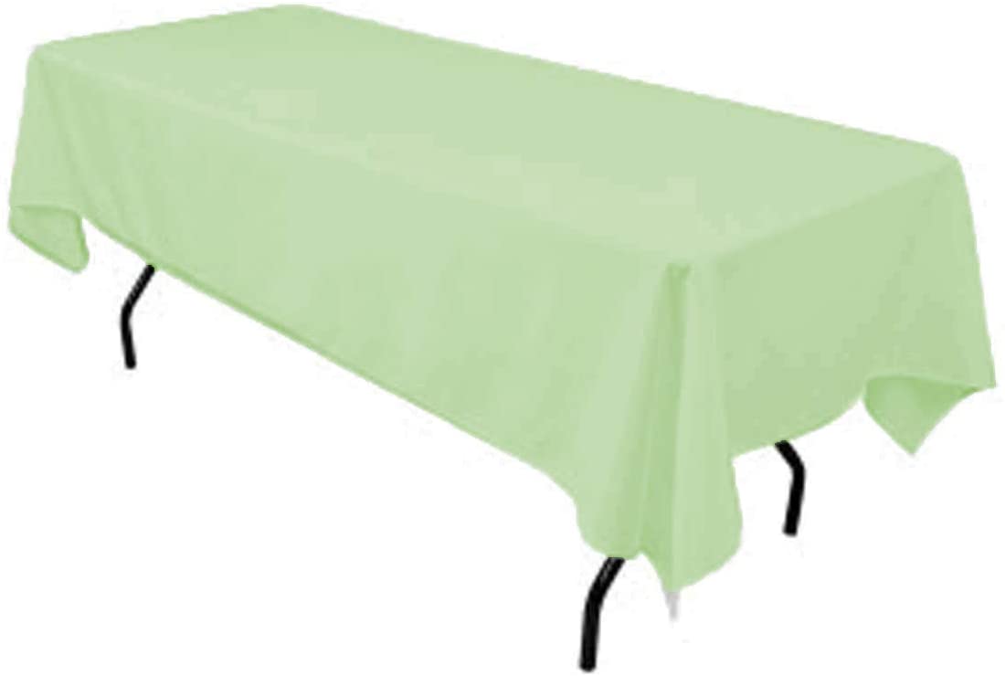 Rectangular Mint Polyester Tablecloth 60×144 Inch Fresh Décor for Weddings, Parties & Banquets