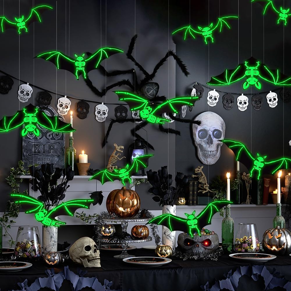 12PCS Halloween Hanging Bats Decorations