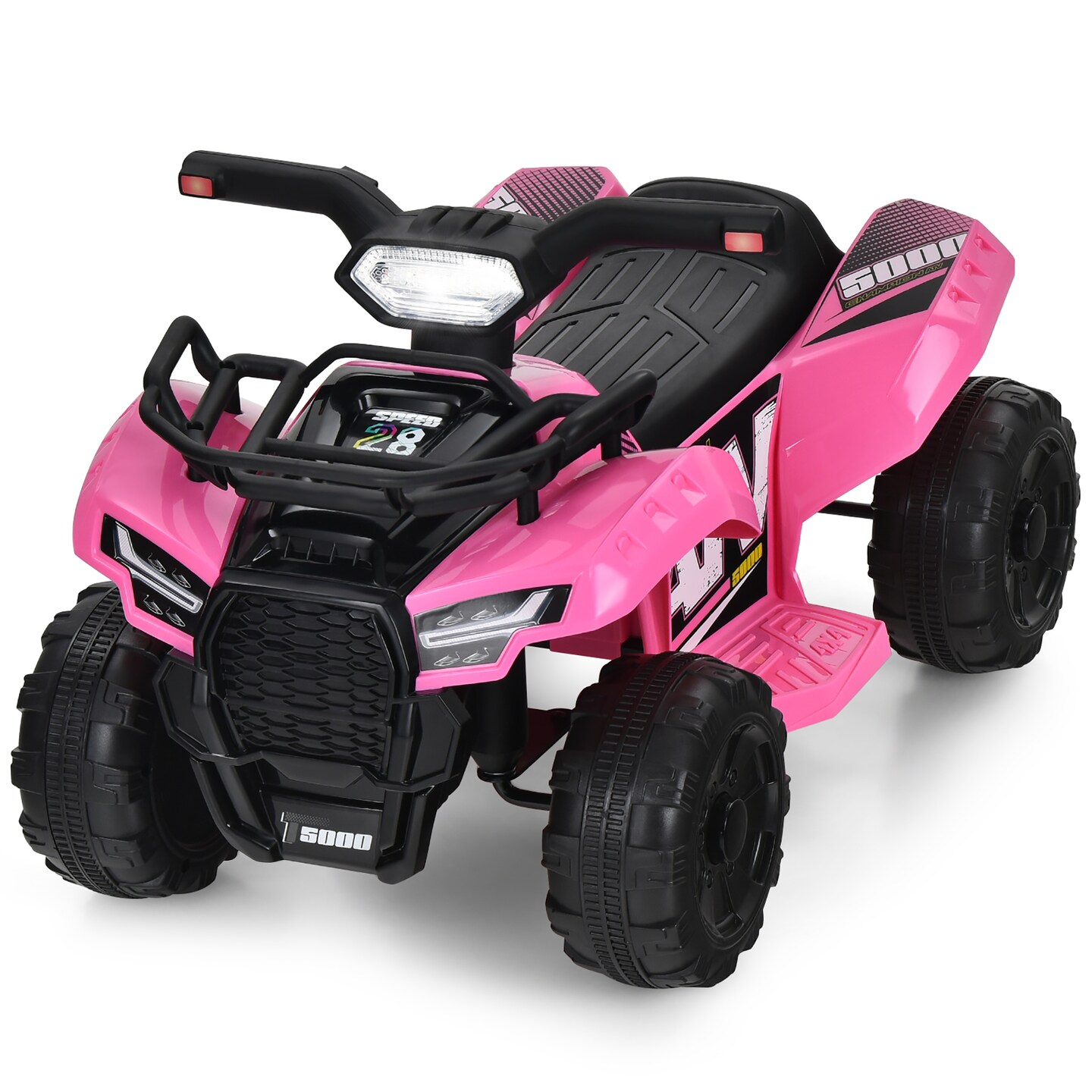 Costway 6V Kids ATV Quad Electric Ride On Car Toy Toddler with LED Light MP3