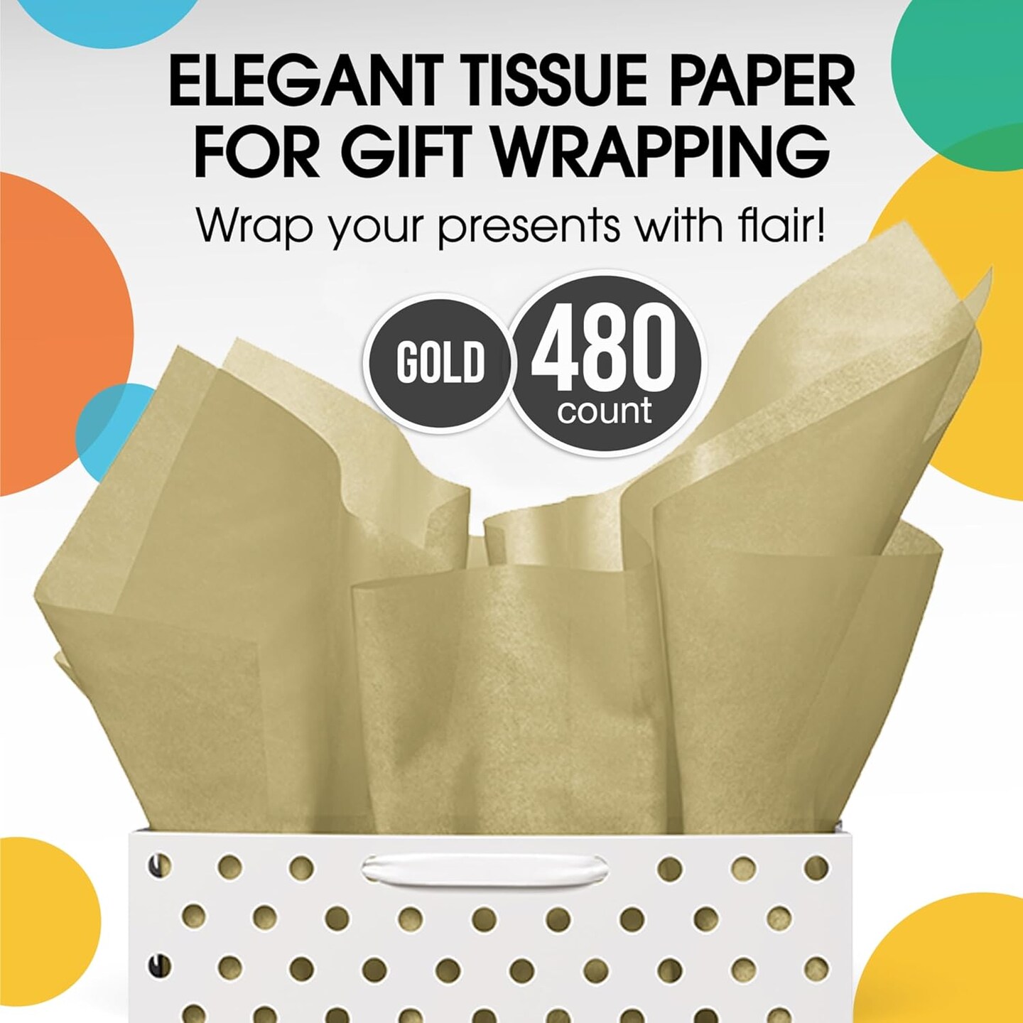 Tissue Paper for Gift Bags - 20" X 30" Bulk Tissue Paper Dark Blue 480 Sheets - 10lb Newsprint for Packing, Birthday Gift Box Filler, Packing Supplies for Moving Supplies