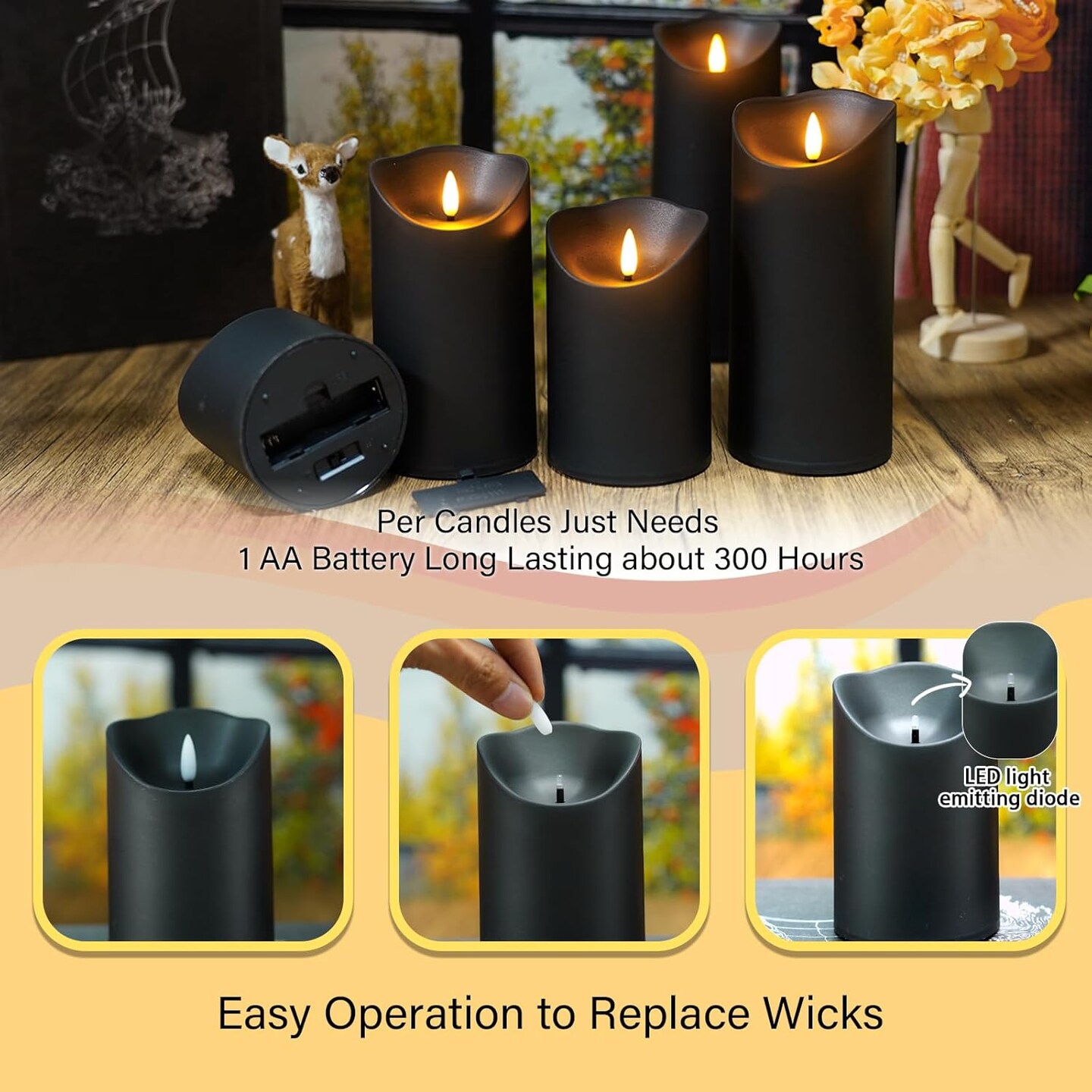 Flameless Candles with Remote