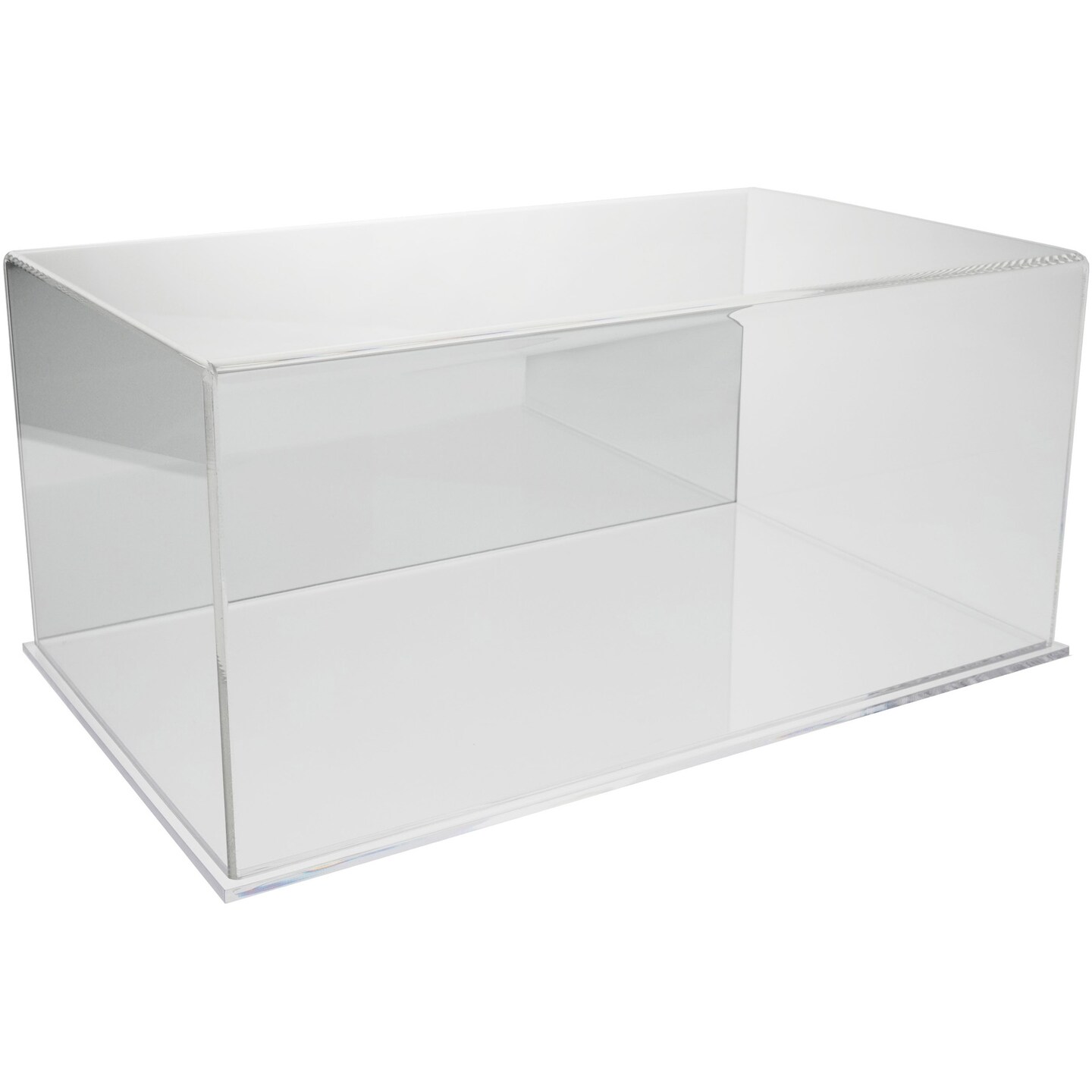 Plymor Clear Acrylic Display Case with Hardwood Base, 20" W x 12" D x 9" H